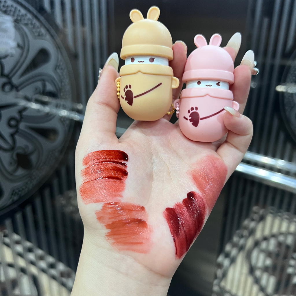 Son móc khoá thỏ VGN dễ thương tạo hiệu ứng mờ lì lâu trôi chính hãng