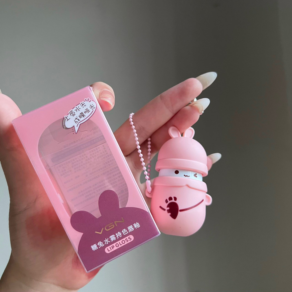 Son móc khoá thỏ VGN dễ thương tạo hiệu ứng mờ lì lâu trôi chính hãng