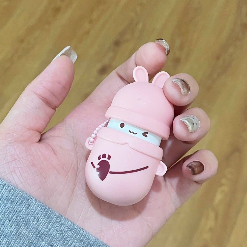 Son móc khoá thỏ VGN dễ thương tạo hiệu ứng mờ lì lâu trôi chính hãng