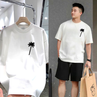 Áo thun form vừa Aseity tay lỡ – Unisex - cotton 100% - in hình – cây dừa
