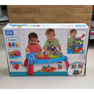 90% Bộ bàn đồ chơi khối lắp ráp Mega Bloks - Fisher Price Build ‘n Learn Table