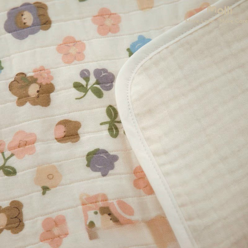 Gối lót đầu cho bé sơ sinh Molli chất vải xô Muslin trần cao cấp, mềm mại kích thước 40x25cm