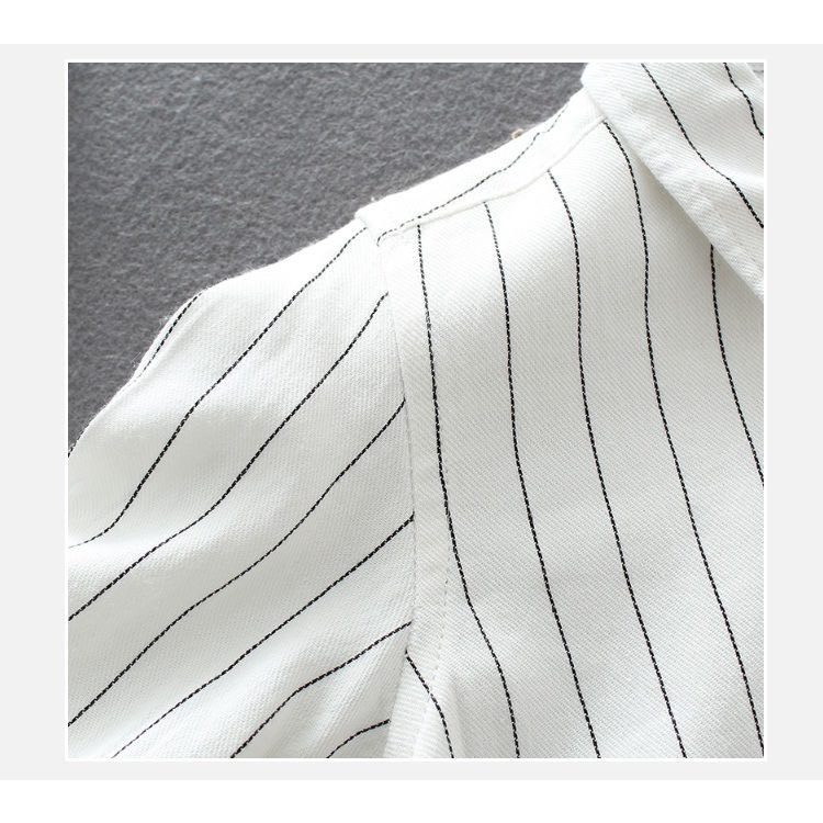 Áo sơ mi dài tay kẻ sọc nhiều màu cho bé trai Cao từ 90-140cm, nặng 10-30kg. Mã hàng: NK0105