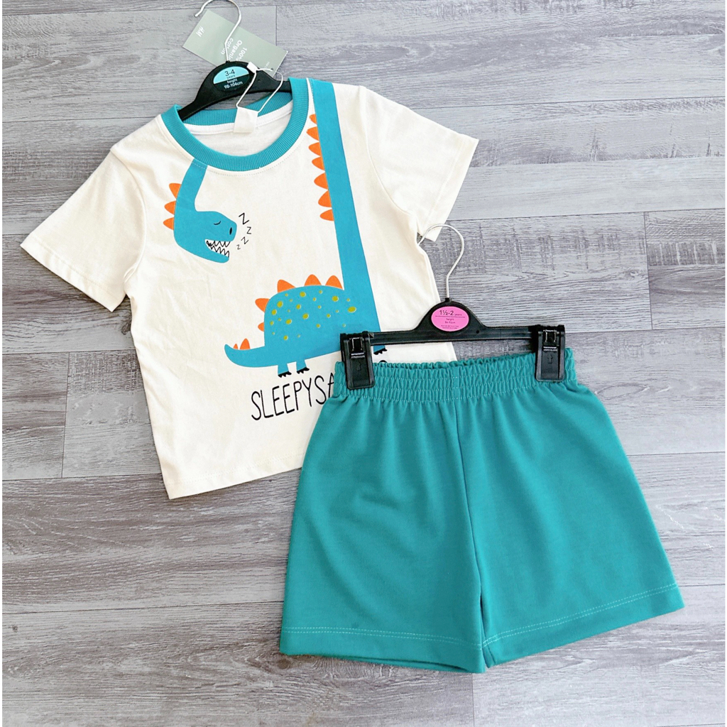 ✨BÁN SỈ✨Bộ SLEEPY trắng xanh VNXk