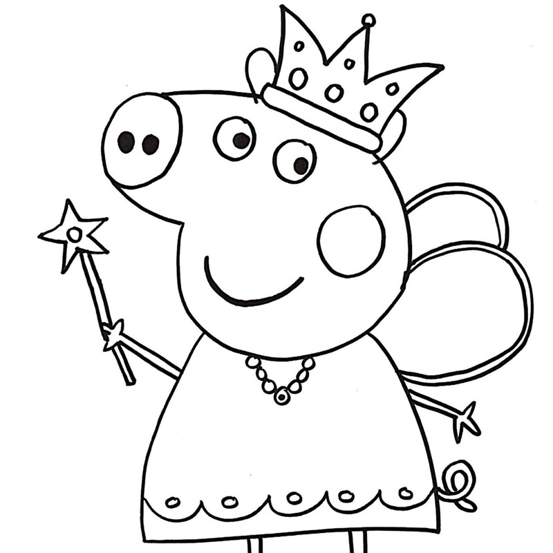 Heo Peppa - Set 20 Tờ Tranh Tô Màu Kích Thước A4 A5 Dành Cho Màu Sáp, Màu Chì - TRANH TÔ MÀU COLOR LAND