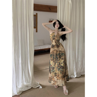 Đầm maxi Boho hở lưng quyến rũ