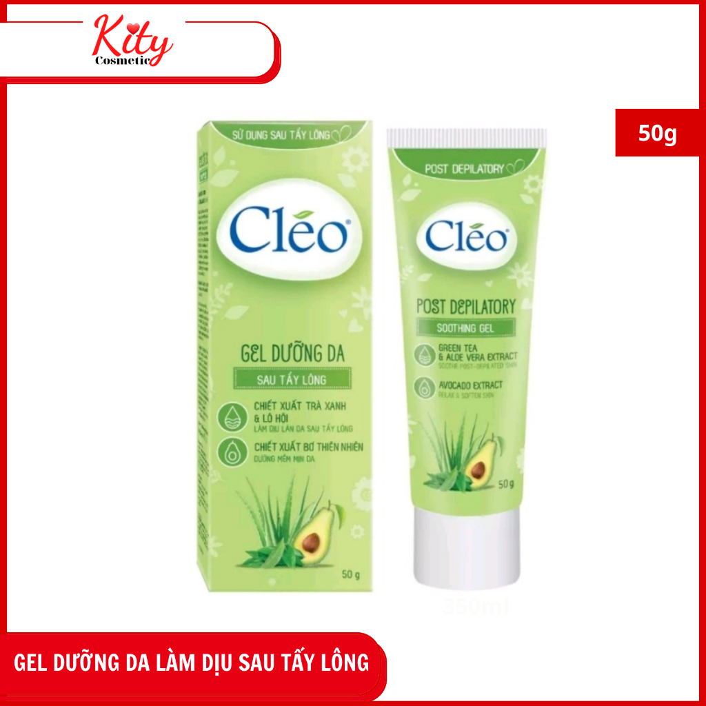 Gel làm dịu da và dưỡng ẩm sau tẩy lông Cléo - Giúp chậm mọc lông 50g