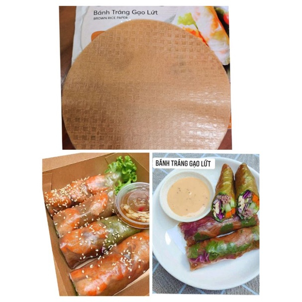 Bánh tráng gạo lứt dùng để cuốn gỏi siêu ngon đặc biệt gói 200gr,