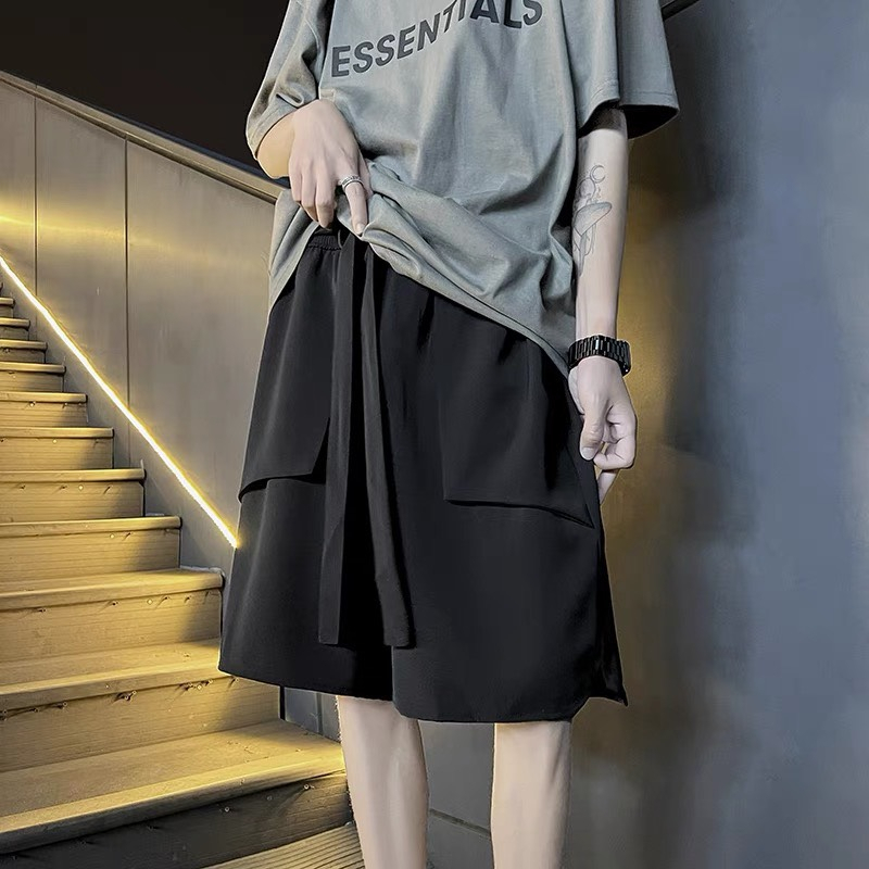 Quần đùi nam nữ unisex Dây+Túi bên ngoài, chất mát mền và không nhắn