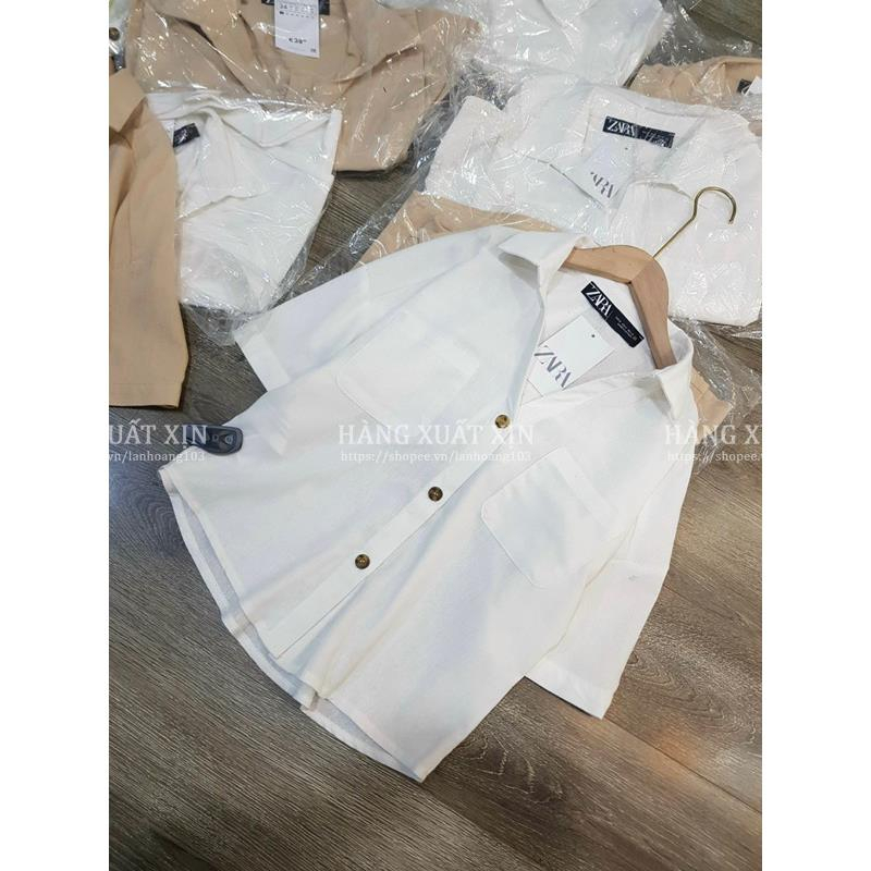 Áo sơ mi nữ ZR vải linen siêu đẹp
