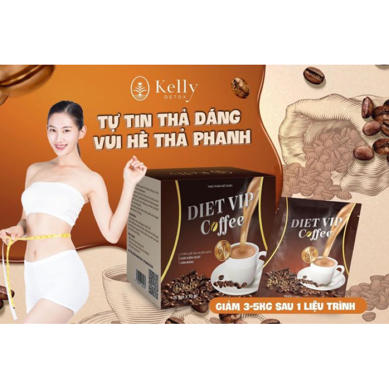 Cà phê giảm cân Diet Vip Coffee mẫu mới cam kết chính hãng 100%.