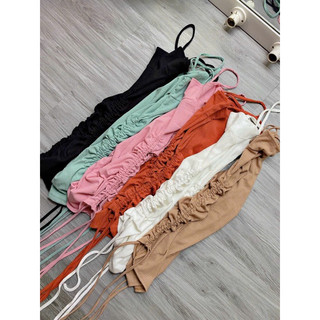 Đầm body 2 dây rút dây 2 bên