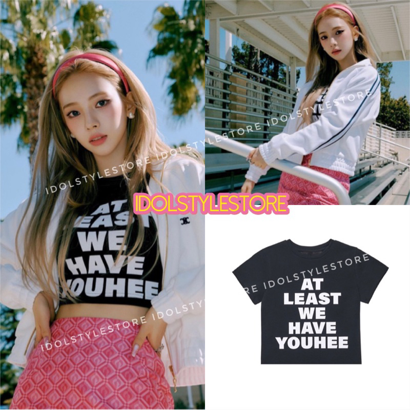 Áo thun croptop xuông At least Karina Aespa Spicy