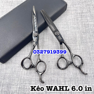 ✅freeship✅ kéo cắt tóc cao cấp nhật wahl đen 6.0 in