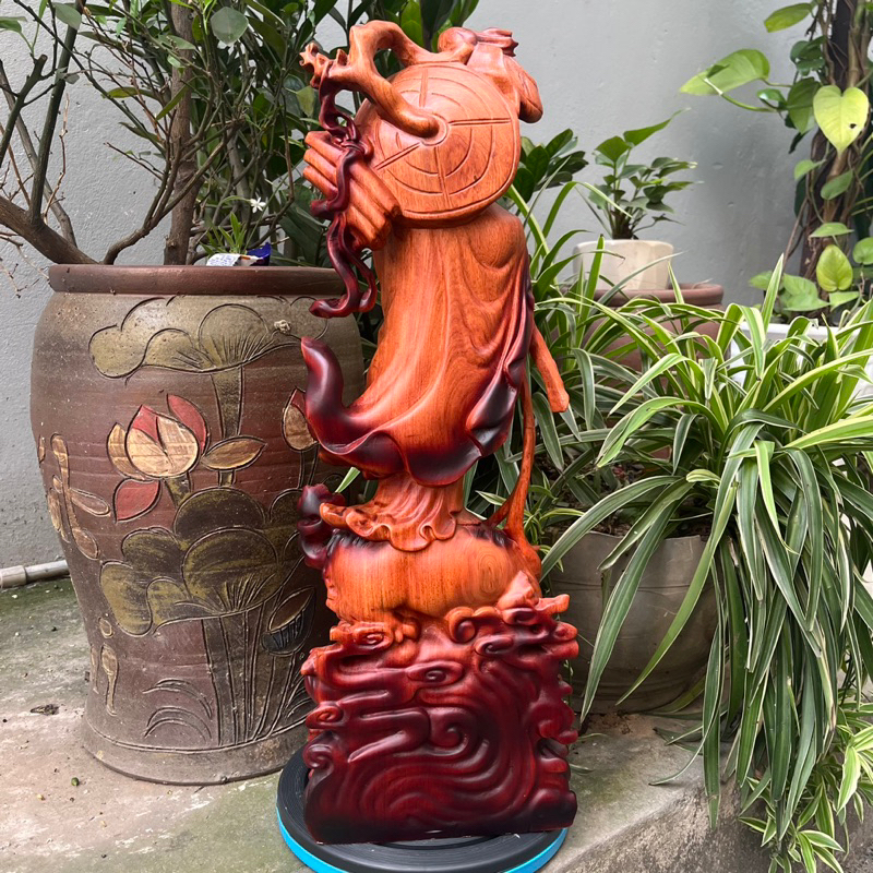 tượng đạt ma sư tổ gỗ hương cao 50cm