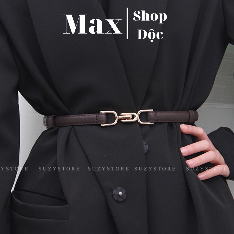 Thắt lưng da Đai váy gài bản nhỏ  nam nữ 1.5cm chữ U đối xứng DV09  dây nịt váy đầm áo sơ mi blazer  Belt