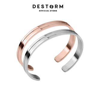 Vòng Tay Đôi Destorm Elan Cuff, Vòng Cuff V3 Khắc Tên Cho Nam Nữ Bằng Thép Không Gỉ, Có Hộp Và Túi Đựng Vòng