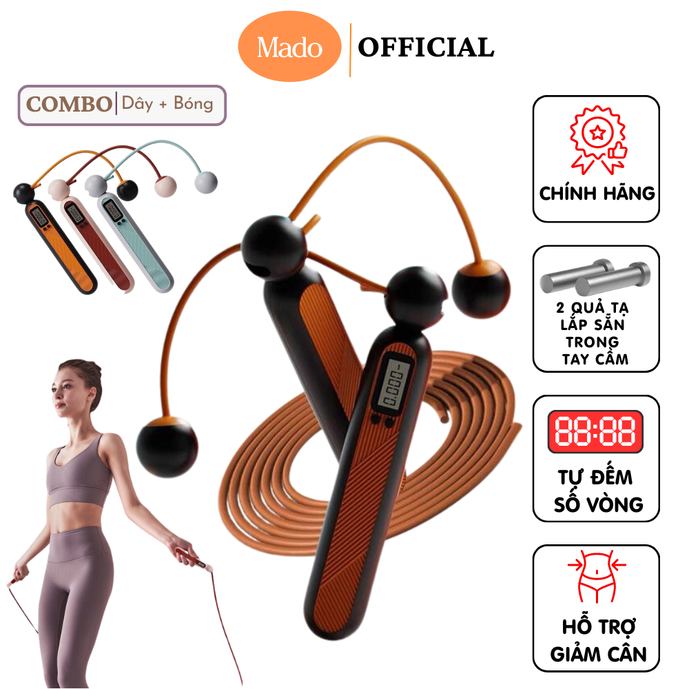 Day Nhảy Mado Tập Thể Dục Có Bộ Đếm Số Tự Động Tính Calo Dễ Dàng Kiểm Soát Hỗ Trợ Giảm Cân