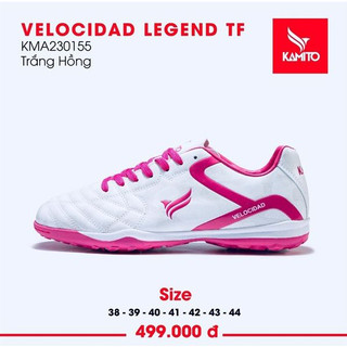 Giày bóng đá Kamito Velocidad Legend 2023 - Giày đá banh đế TF - Màu hồng trắng