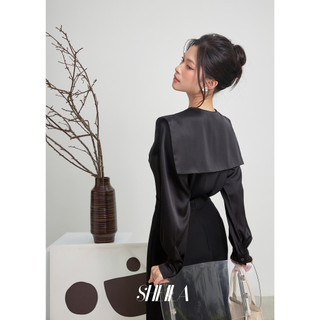 Sơ Mi Cổ Yếm Phối Sọc
