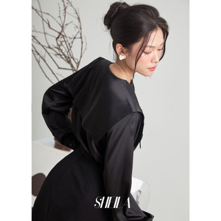 Sơ Mi Cổ Yếm Phối Sọc