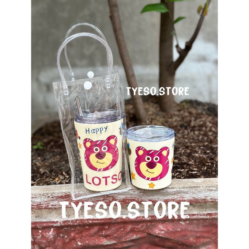 Ly Giữ Nhiệt Gấu Dâu, Ba Mắt, Cún Yêu 260ML - 350ml