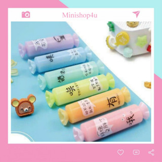 sét 6 bút nhớ hình viên kẹo.bút đánh dấu mini