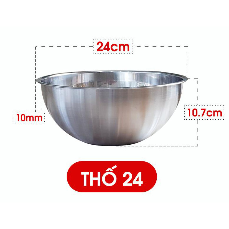 Thố trộn salad inox 304 Cao CấpThuận Phát size 24cm