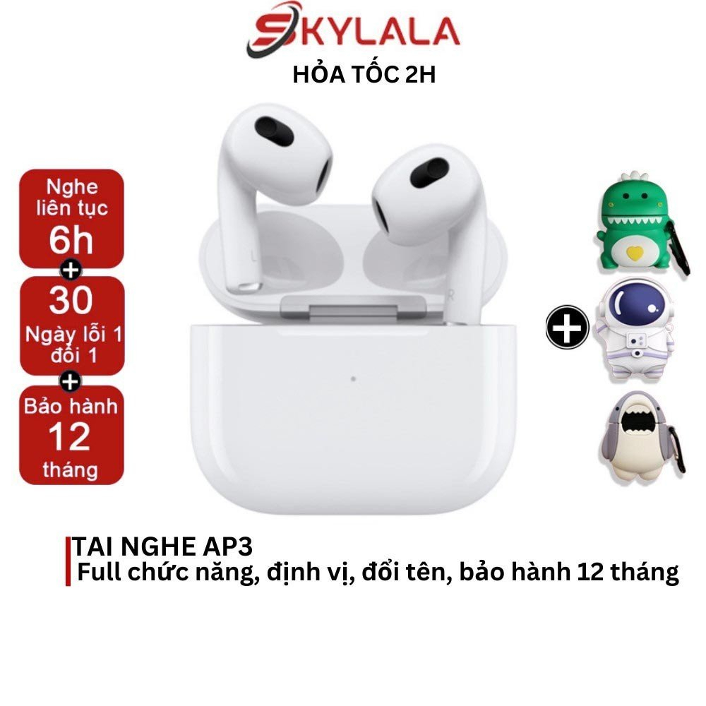 Tai nghe bluetooth không dây cao cấp AIP3 SKYLALA, định vị, đổi tên, thao tác chạm cảm ứng cho mọi dòng máy