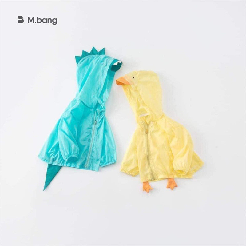 Áo gió mỏng vịt vàng khủng long cute cho bé hãng M Bang