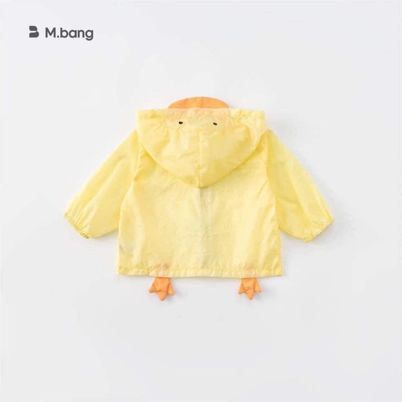Áo gió mỏng vịt vàng khủng long cute cho bé hãng M Bang