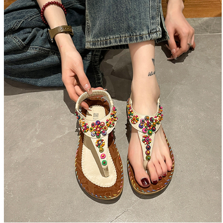 Sandal nữ big size đế bằng kiểu dáng xỏ ngón thời trang