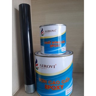 Sơn epoxy cao cấp aerovi- bộ 1kg màu đen