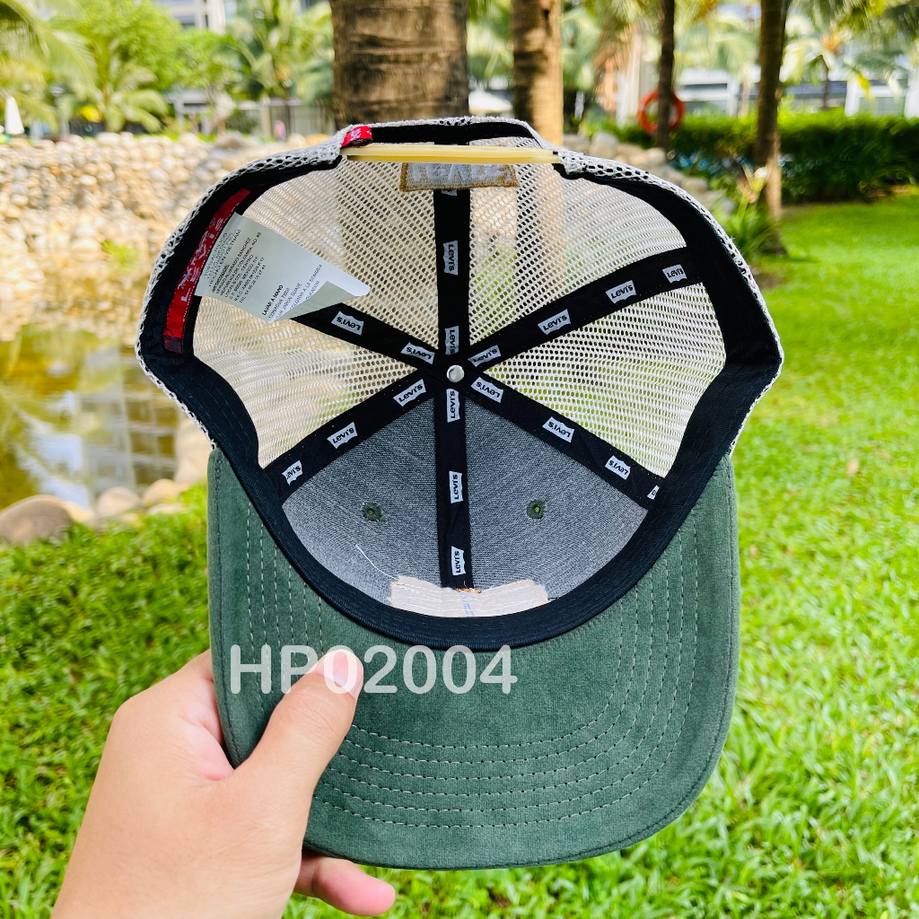 Nón kết Mũ lưỡi trai lưới kaki Cotton nhung Mesh Cap LV nam nữ thoáng khí màu xanh HP02003