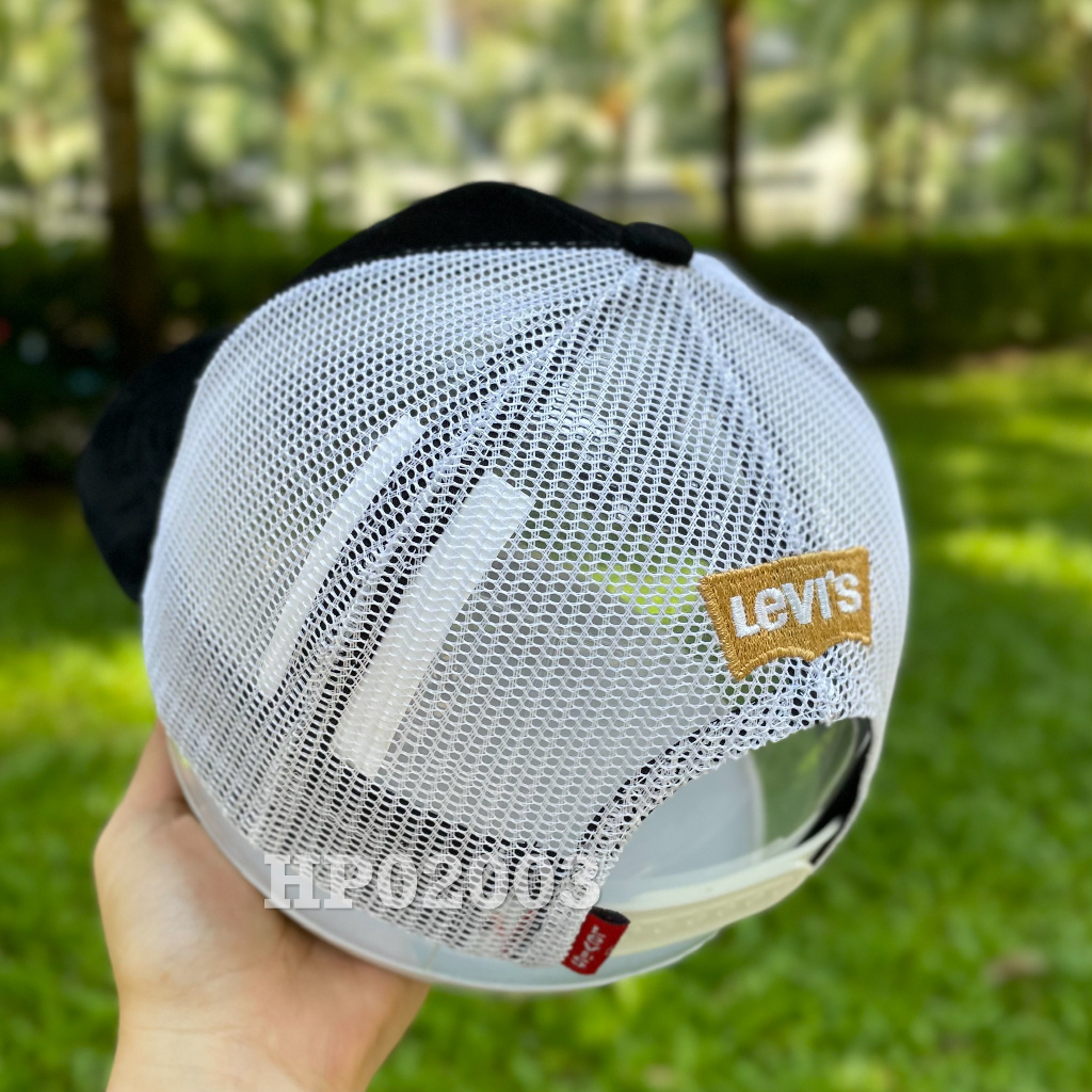 Nón kết Mũ lưỡi trai lưới kaki Cotton nhung Mesh Cap LV nam nữ thoáng khí màu đen HP02003