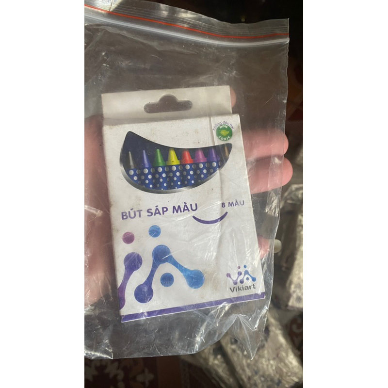 Sáp tô màu cho bé Vikiart hàng Việt Nam an toàn cho bé 8 màu - 16 màu