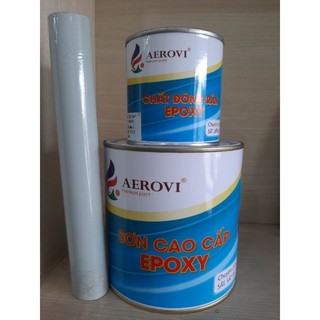Sơn epoxy cao cấp aerovi - bộ 1kg- màu xám ghi