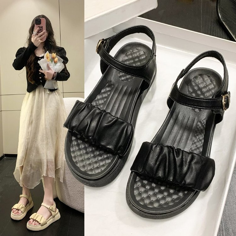 Sandal nữ big size 40 41 42 đế bằng dáng quai hậu trẻ trung