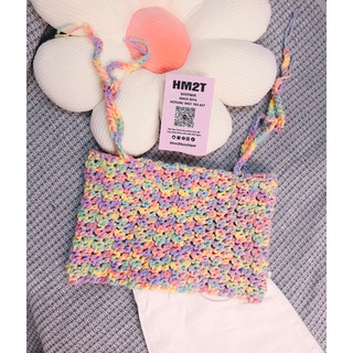 Thera Crochet-áo croptop cột dây vai basic