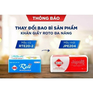 Set 3 gói khăn giấy rút lau tay đa năng roto20-2 lớp