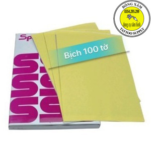Bịch 100 tờ giấy than scan hình xăm bán sỉ hàng có sẵn