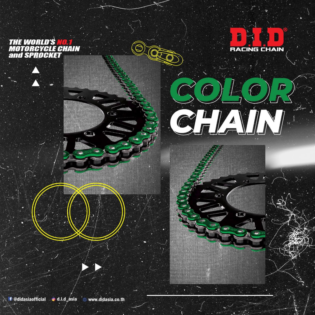 B2  Sên nhông dĩa DID Exciter135 - 2011 Xe 5 số Sên Xanh Lá HDS 10 ly Thái Lan 100%