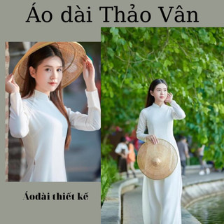 Áo dài trắng học sinh chụp kỉ yếu, thiết kế đơn giản nhẹ nhàng 4 tà -TV221