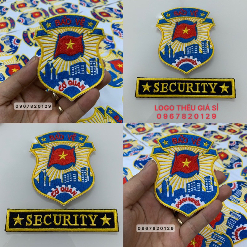 Logo áo đồng phục bảo vệ theo mẫu thông tư 08 ( hình thật giá gốc. )