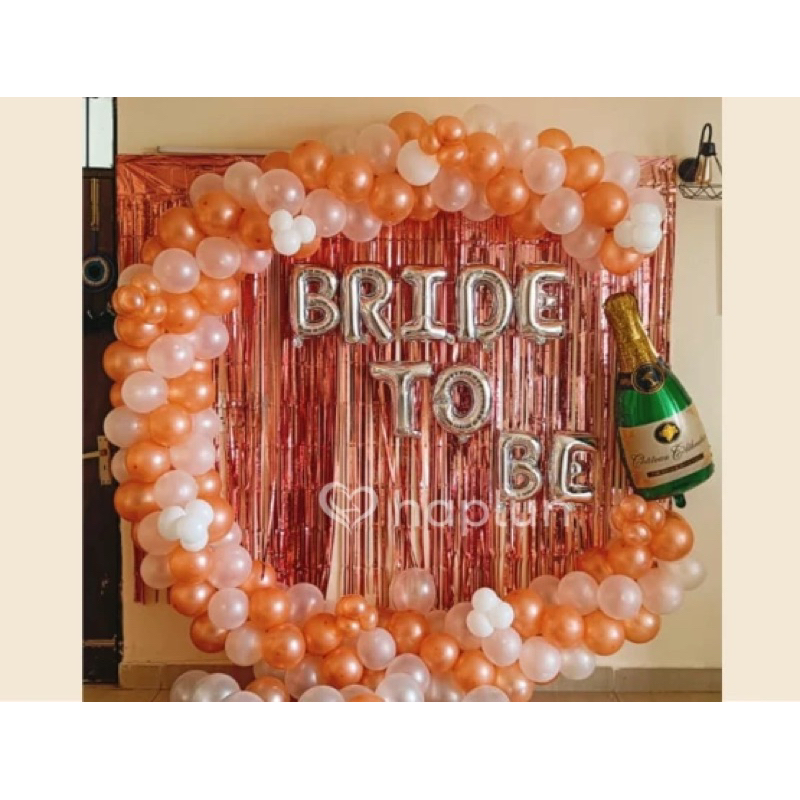 Bóng chữ Bride To Be, Miss To Mrs trang trí tiệc cưới nhiều màu sắc