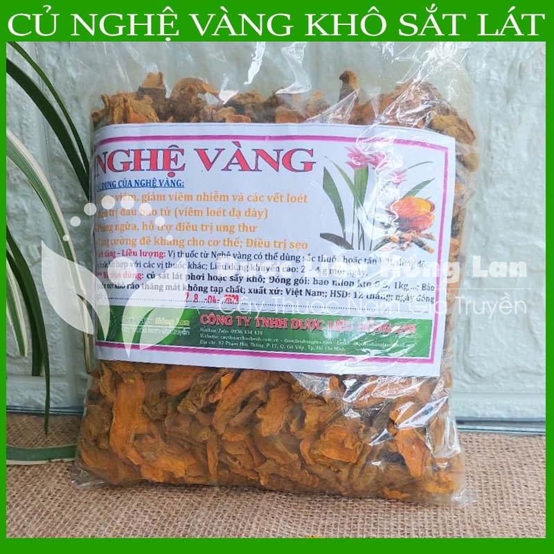 CỦ NGHỆ VÀNG khô đóng gói 500g - congtyduoclieuhonglan