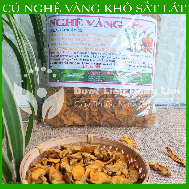 CỦ NGHỆ VÀNG khô đóng gói 500g - congtyduoclieuhonglan