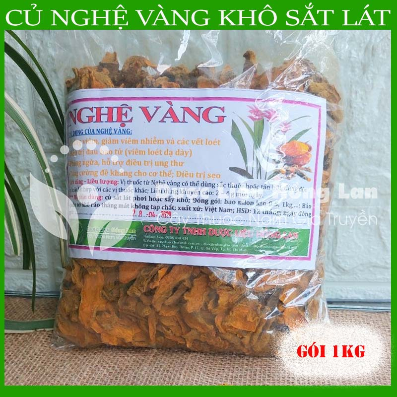 CỦ NGHỆ VÀNG khô đóng gói 500g - congtyduoclieuhonglan