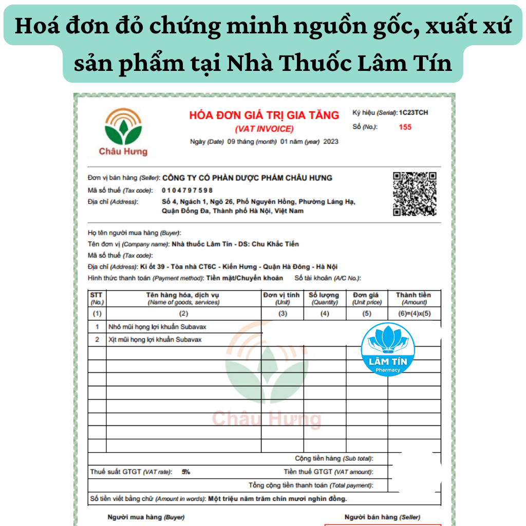 ✅ Combo SUBAVAX Nhỏ và xịt mũi họng lợi khuẩn hô hấp lọ 10ml, 15ml
