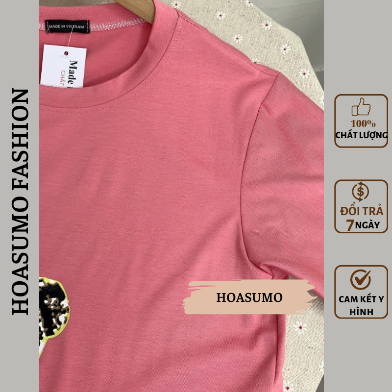 Váy Suông nữ HOASUMO,váy xuông, Đầm phông Suông hình gấu From Rộng Dáng Dài Chất Cotton From Tới 75Kg mã SV750 HOASUMO